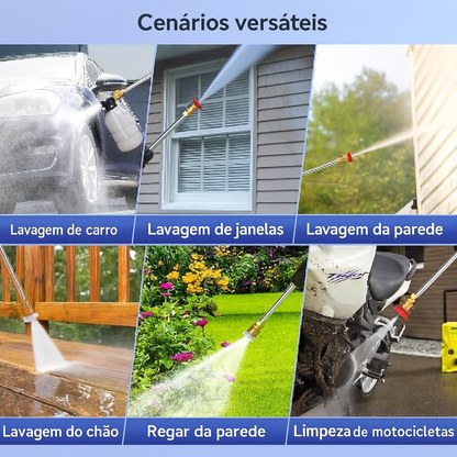 Máquina de lavar de alta pressão sem fios com 2 baterias