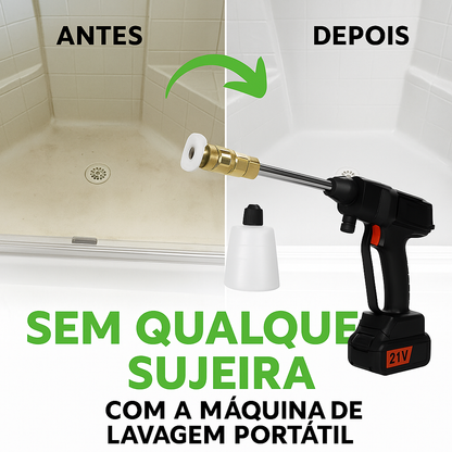 Máquina de lavar de alta pressão sem fios com 2 baterias