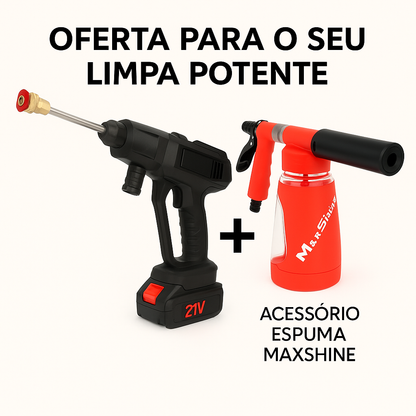Máquina de lavar de alta pressão sem fios com 2 baterias