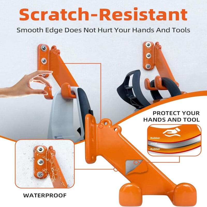 Chainsaw Stand Wall Mount for Garden, Garage, Workshop